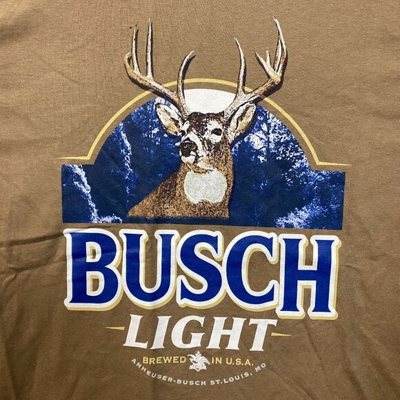 Busch Light Deer Hunting Logo T-Shirt Medium - Picture 3 of 4